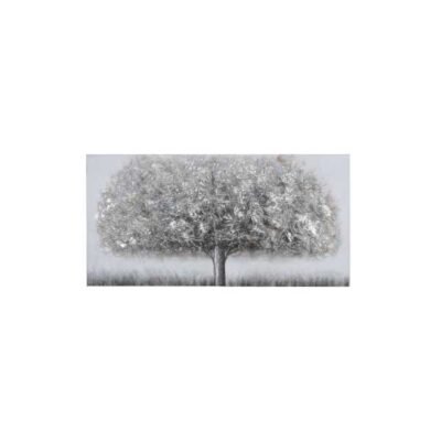 Cuadro árbol de la vida plateado