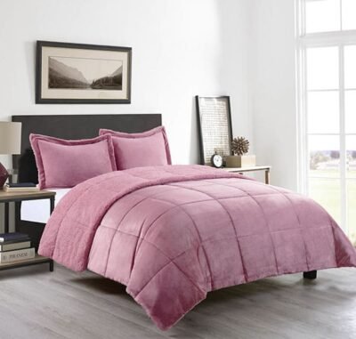 Cobertor Sherpa mink Rosado