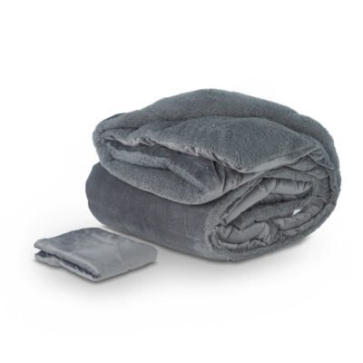 Cobertor Sherpa mink Gris - Imagen 2