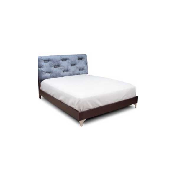 Cama Queen (2.5 plazas) Burdeos elaborada en madera maciza de Seique.