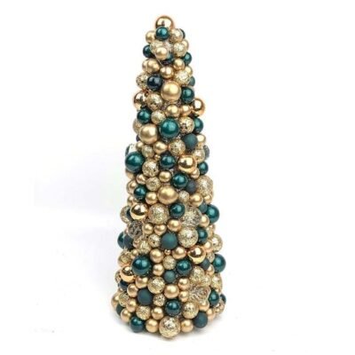 Árbol de Navidad Holiday Verde y Dorado 35X15X15CM