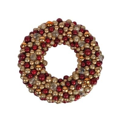 Corona Classic Christmas Dorado y Rojo 33X33X10CM