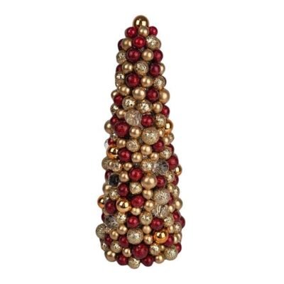 Árbol Classic Christmas Dorado y Rojo 35X15X15CM