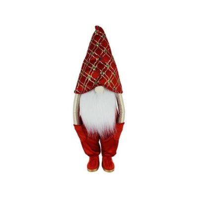 Gnomo de Navidad Joy Rojo Manos Bolsillos 45.5 CM