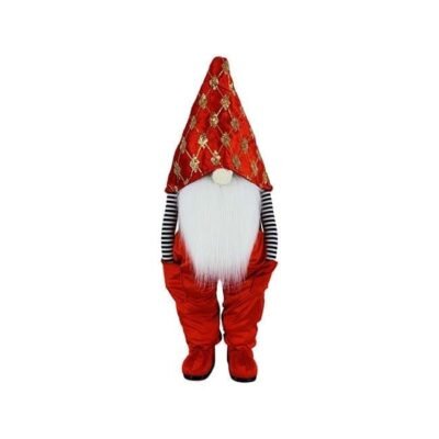 Gnomo de Navidad Home Rojo Buzo a Rayas Grande 71 CM