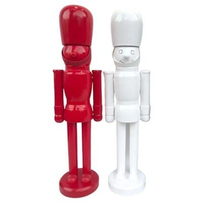 Cascanueces de Navidad Rojo o Blanco 2Mod Mediano 38 CM