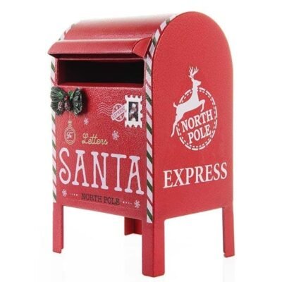 Buzon de Navidad Santa North Pole Ancho Rojo 21X16,5X34 CM