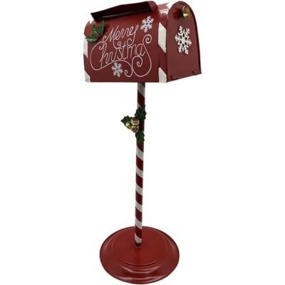 Buzon de Navidad Merry Christmas Rojo 36.6X29.5X89.2 CM