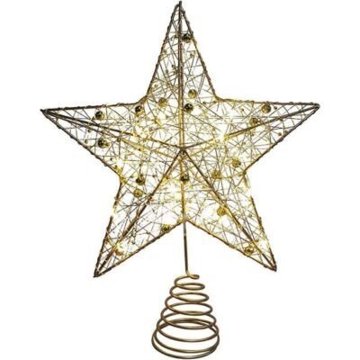 Estrella Navidad para Árbol Dorado 24X30 CM